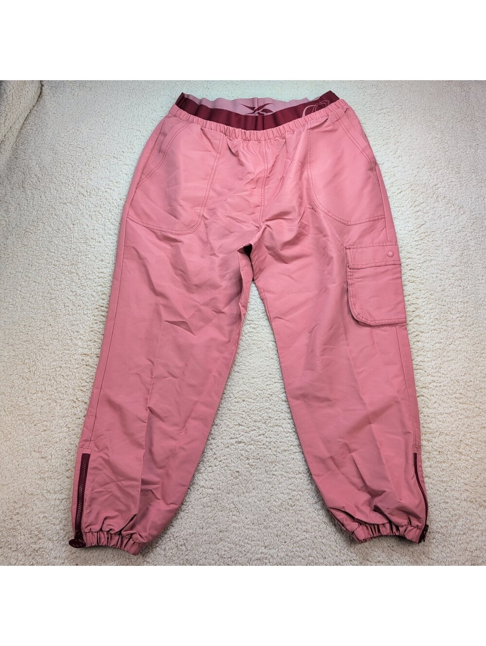 Reebok Cardi B Women’s Pink Jogger Pants 1X 16W Cargo Pocket
